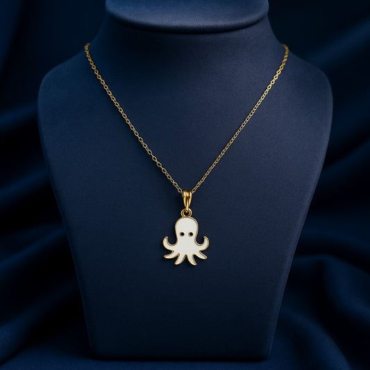 Pink Octopus Pendant