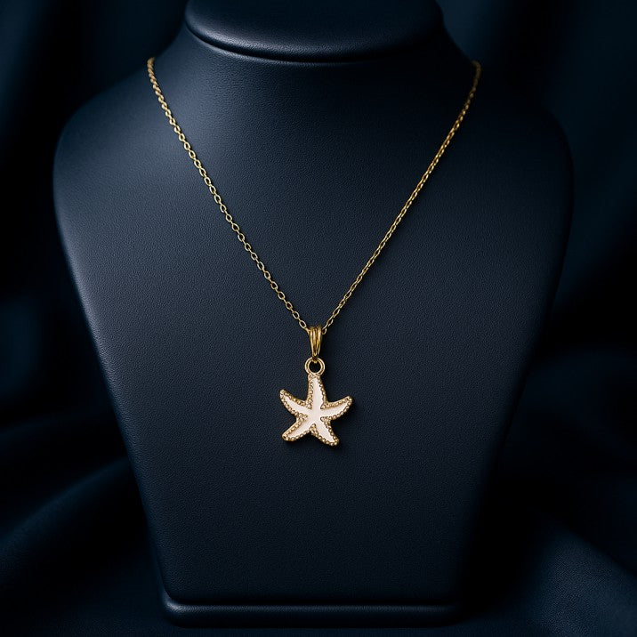 White Starfish Pendant