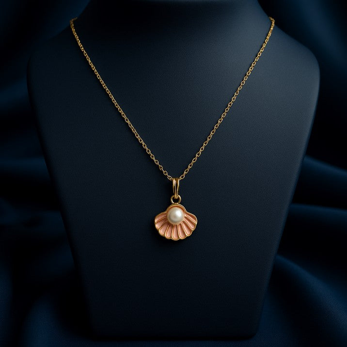 Seashell Pearl Pendant
