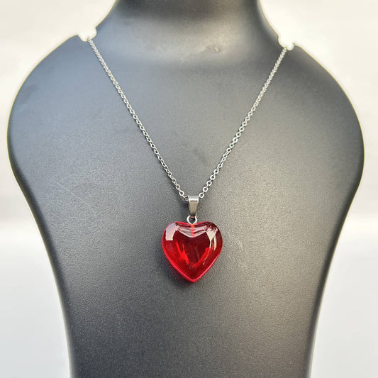 Red Heart Pendant Necklace
