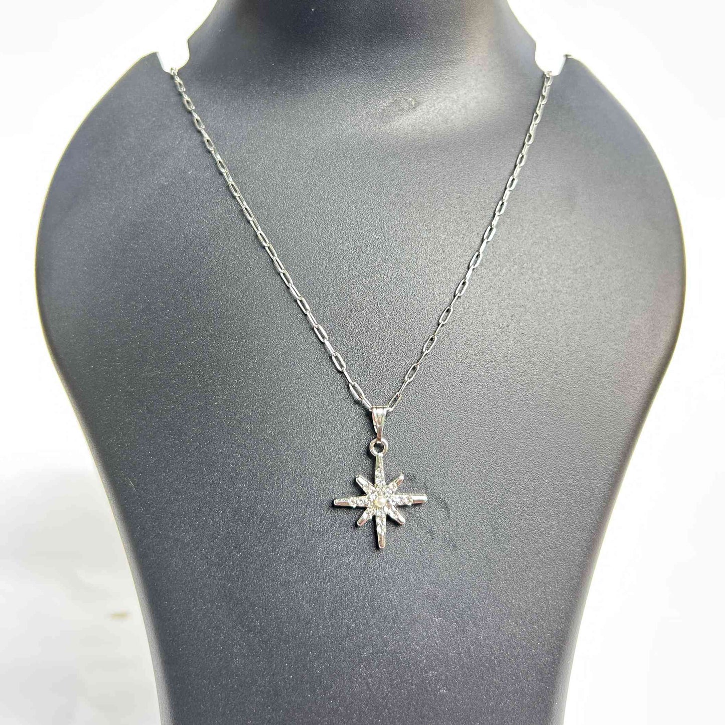 Handmade Silver Starburst Pendant Necklace