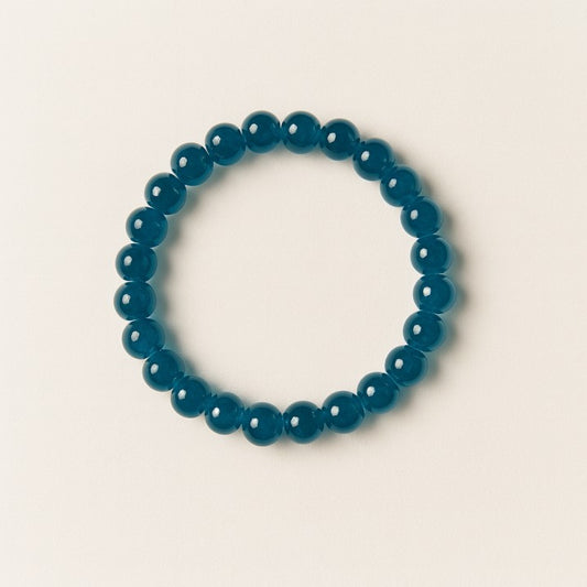 Elegant Blue Beaded Bracelet – Handmade with Love