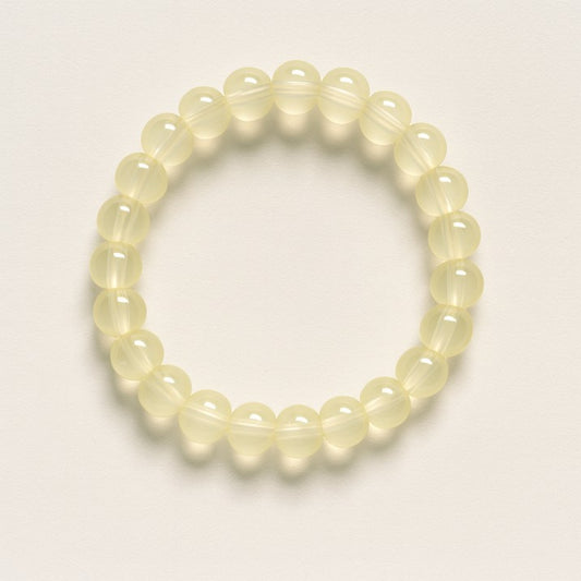 Elegant Yellow Beaded Bracelet – Handmade Minimal Design