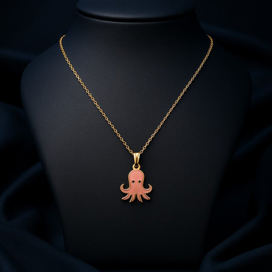 Pink Octopus Pendant