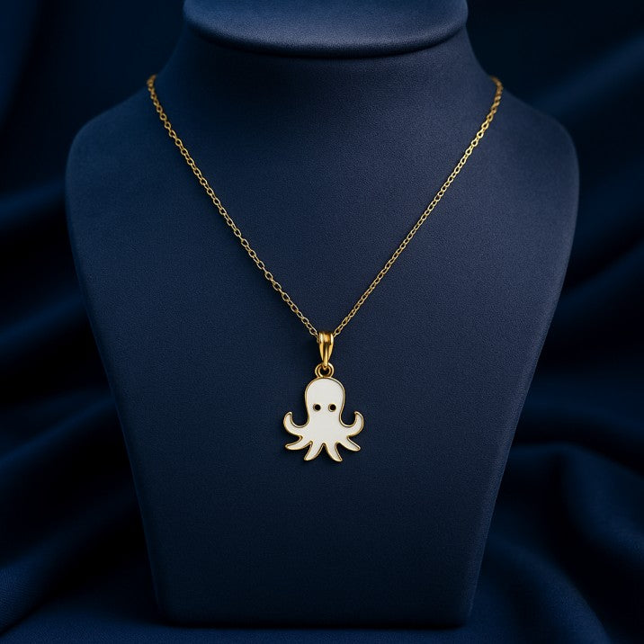 Pink Octopus Pendant