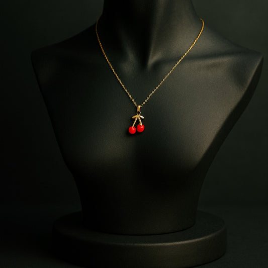 Luxury Cherry Pendant Necklace ( Antitrash )