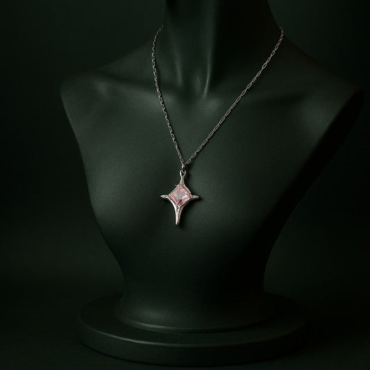 Pink Starburst Crystal Pendant