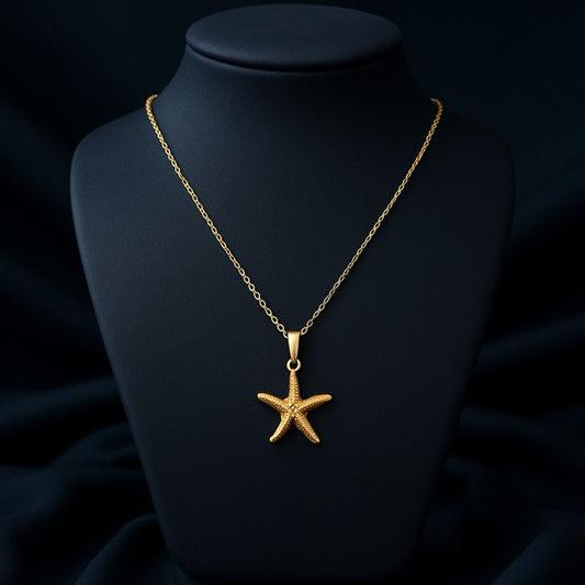 Golden Starfish Pendant