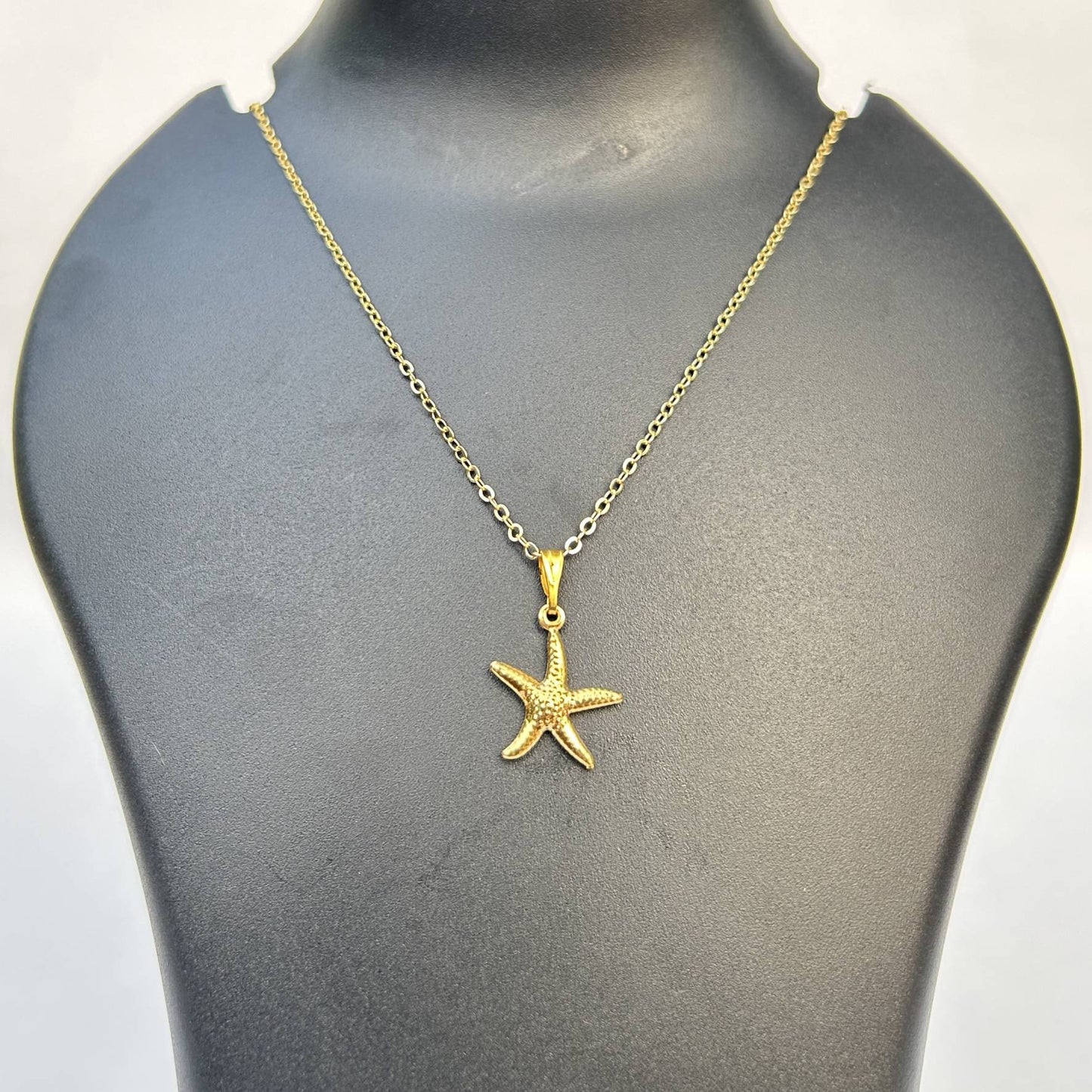 Golden Starfish Pendant Necklace